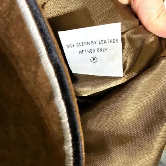 Pamela McCoy Brown Suede Leather Blazer Western Embellished‎ Jacket - Picture 8 of 8